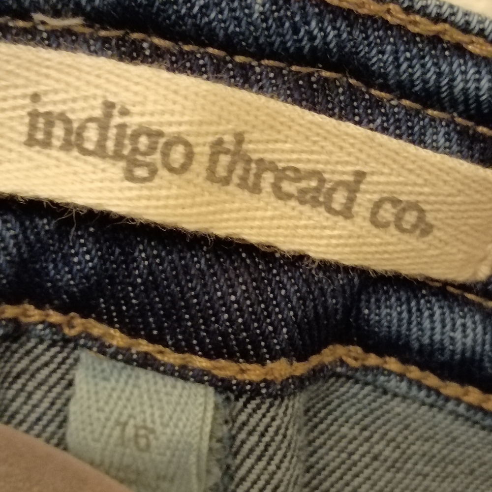 Indigo Thread Co. Women's Blue Flare Jeans Waist 18 Inseam 29